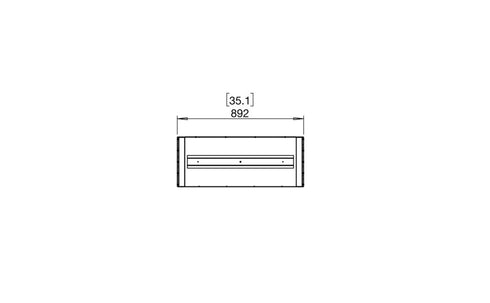 Ecosmart Fire Flex 32IL Island Fireplace Insert - Black Finish / Stainless Steel Burner - ESF.FX.32IL